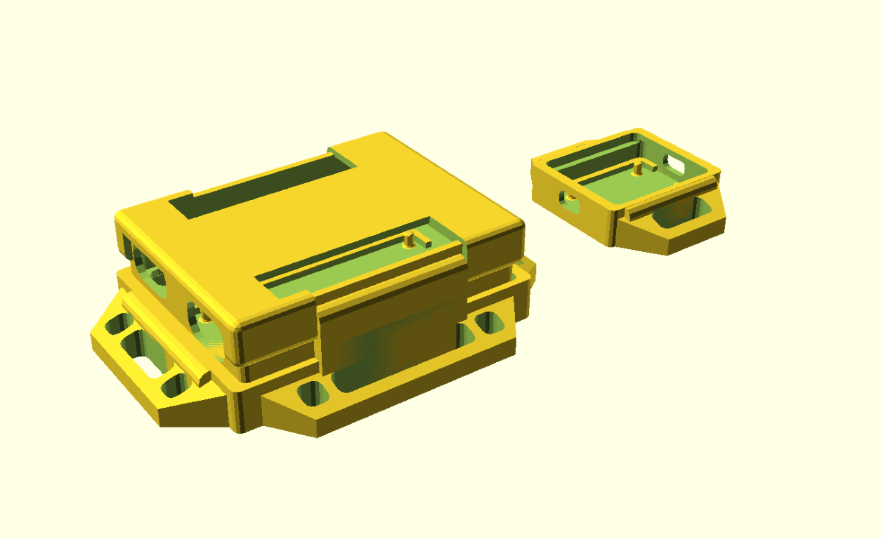 CAD view of electronics cases